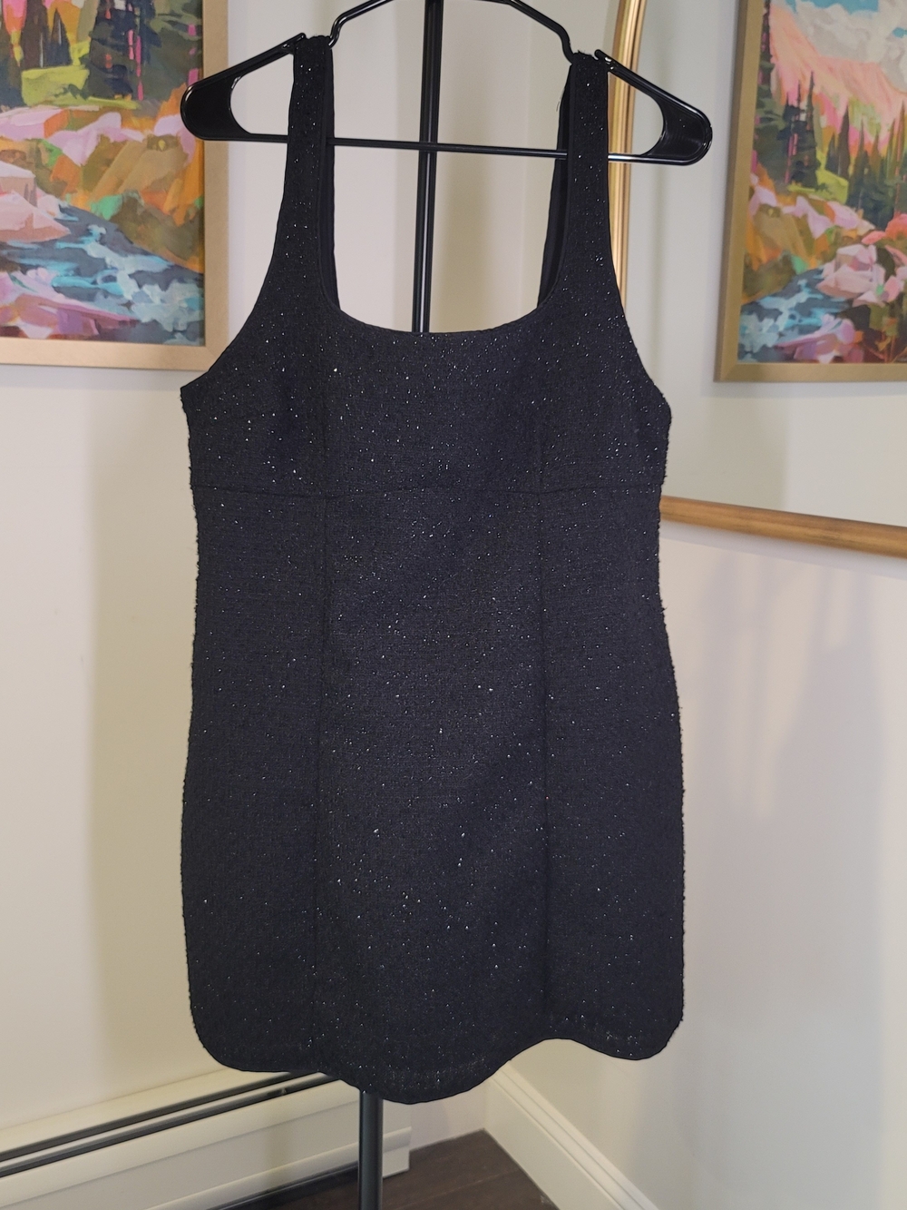 DIVIDED Black Sparkle Mini Dress Women's SIze L